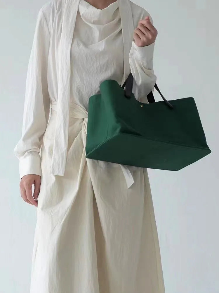 Leather Large Capacity Tote Bag