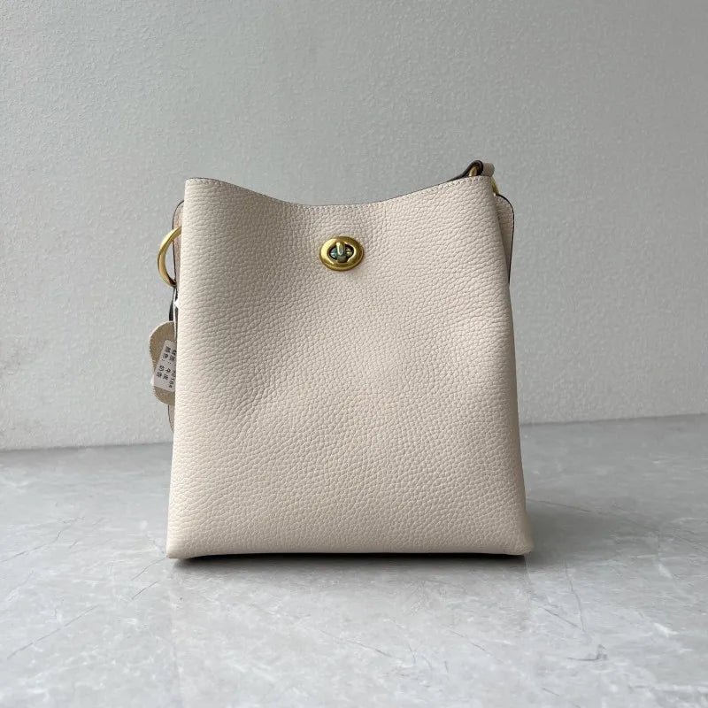 Leather Bucket Shoulder Bag