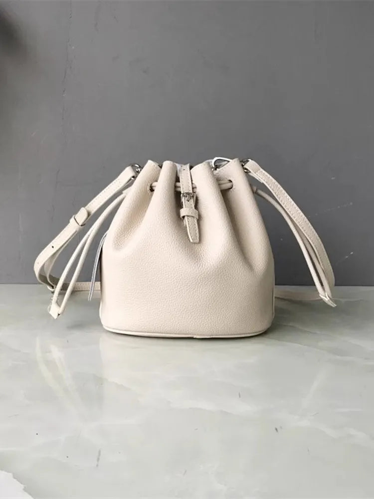 Mini Leather Bucket Bag