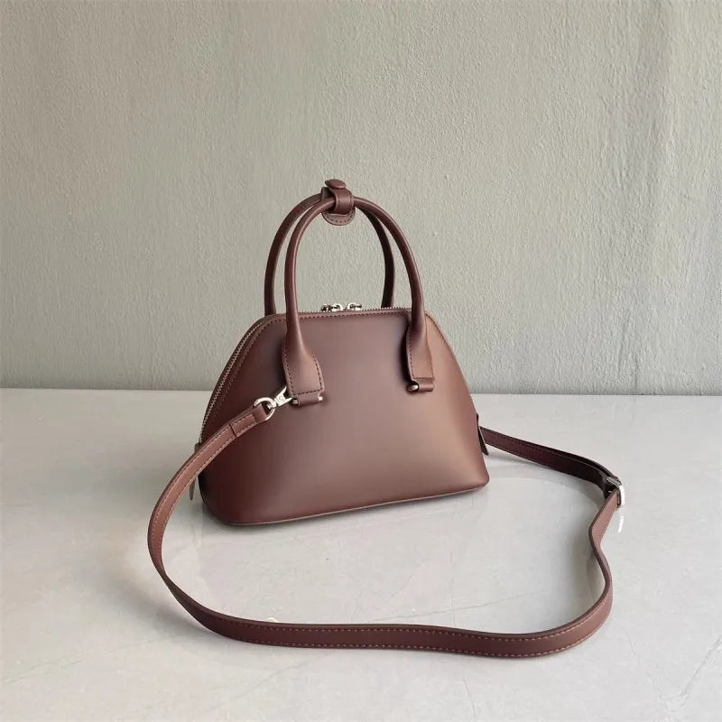 Vintage Leather Shell Handbag