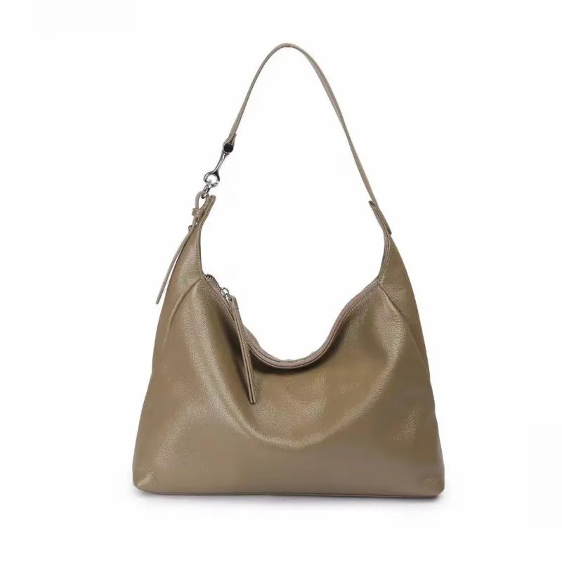 Metallic Leather Shoulder Bag