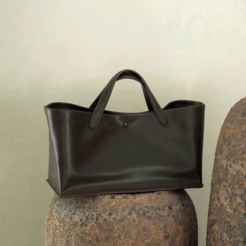 Leather Large Capacity Tote Bag