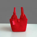 Woven Leather Bucket Bag
