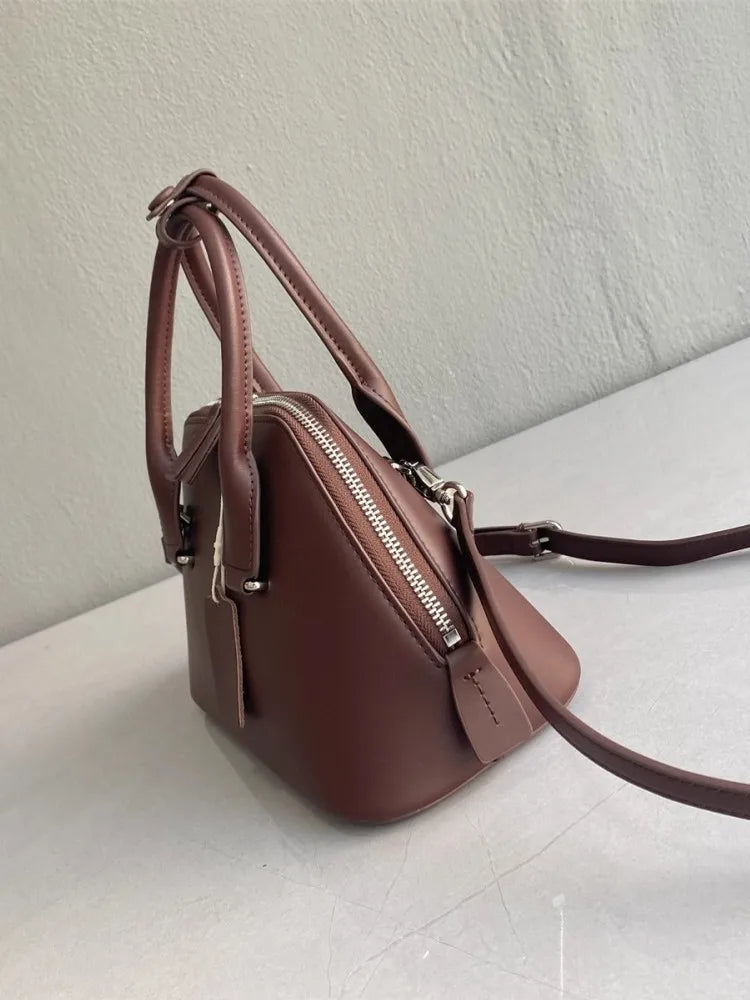 Vintage Leather Shell Handbag