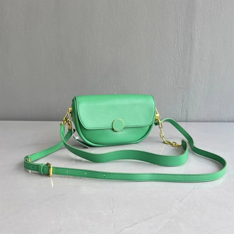 Leather Saddle Crossbody Bag
