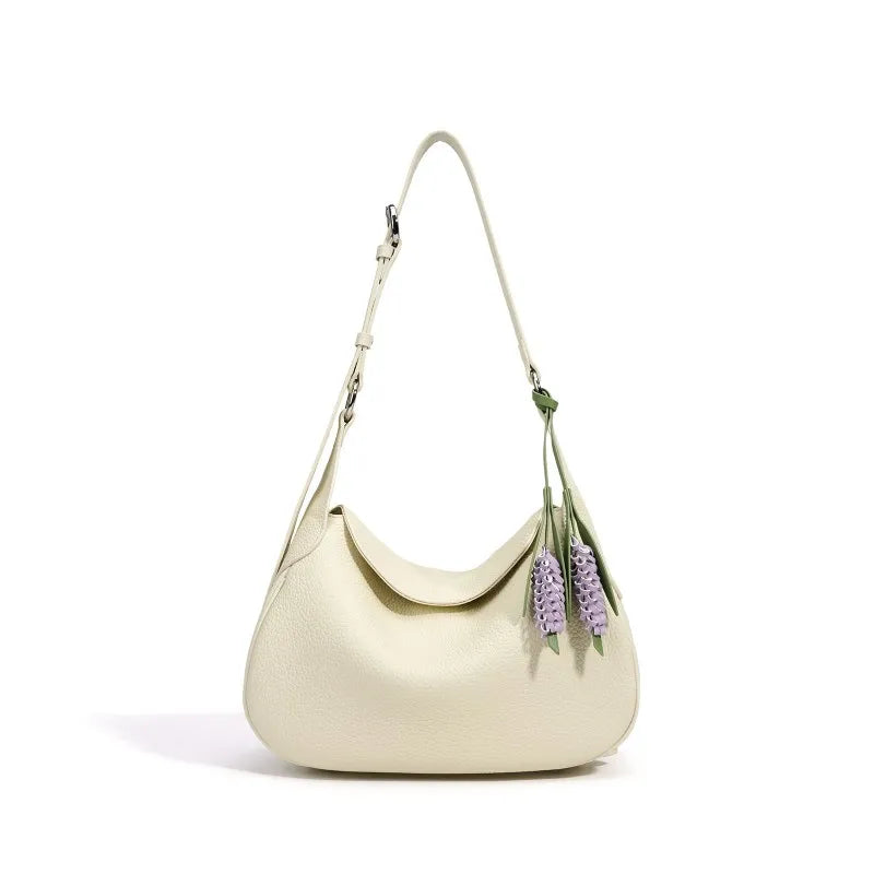 Soft Leather Buckle Shoulder Bag