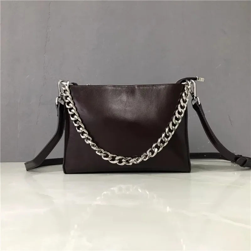 Leather Chain Shoulder Bag