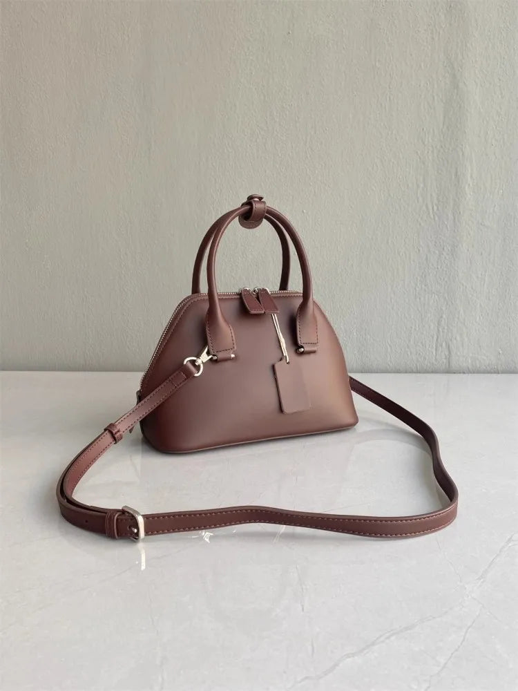 Vintage Leather Shell Handbag