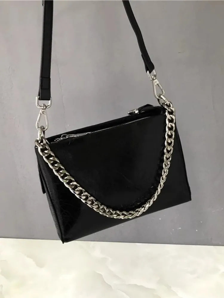 Leather Chain Shoulder Bag