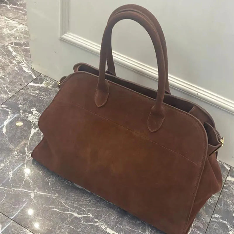 Leather Oversized Top Handle Bag