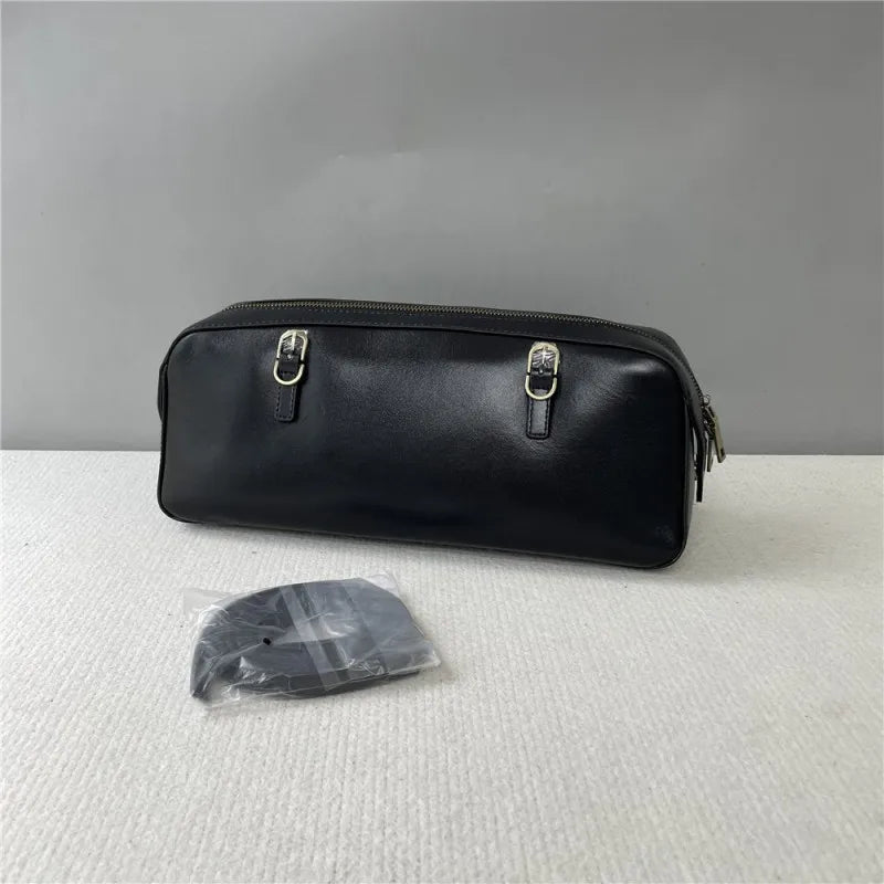 Leather Zip Shoulder Bag