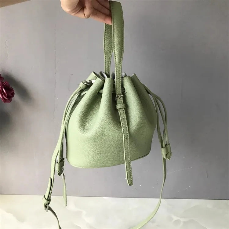Mini Leather Bucket Bag