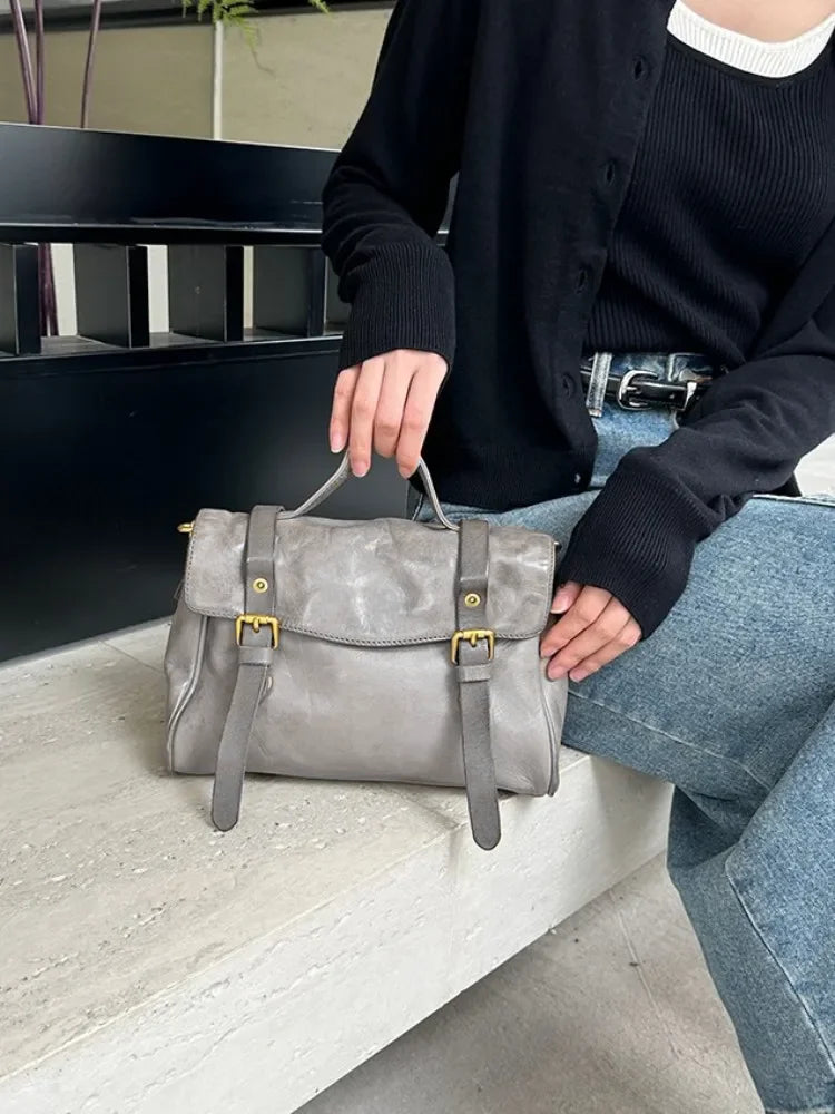 Vintage Leather Satchel Bag