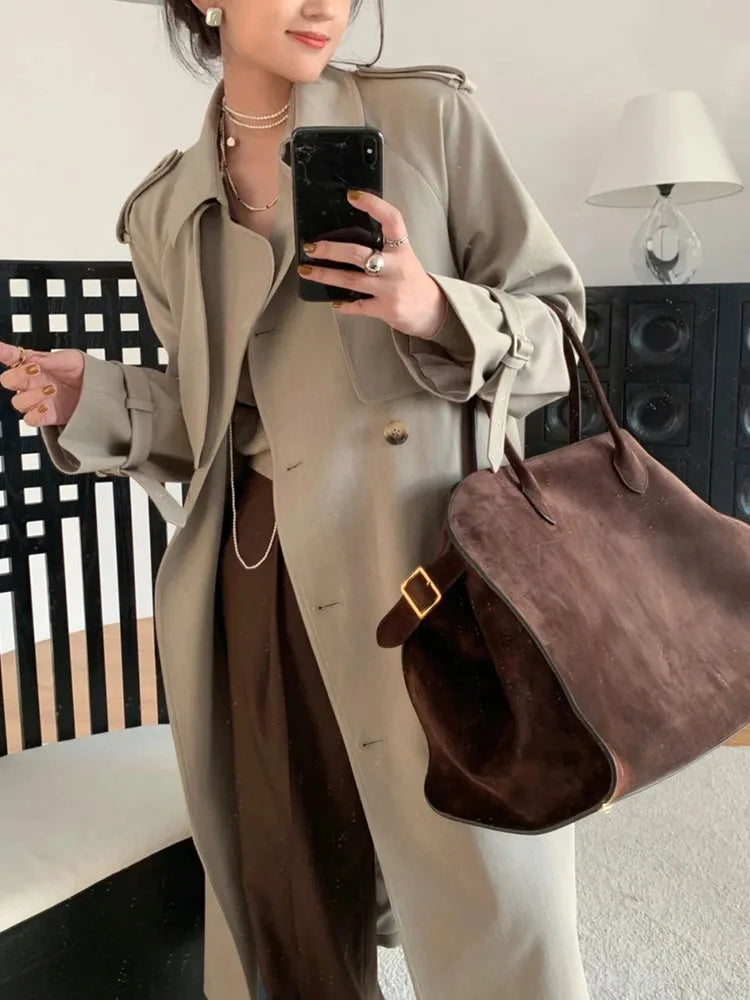Leather Oversized Top Handle Bag