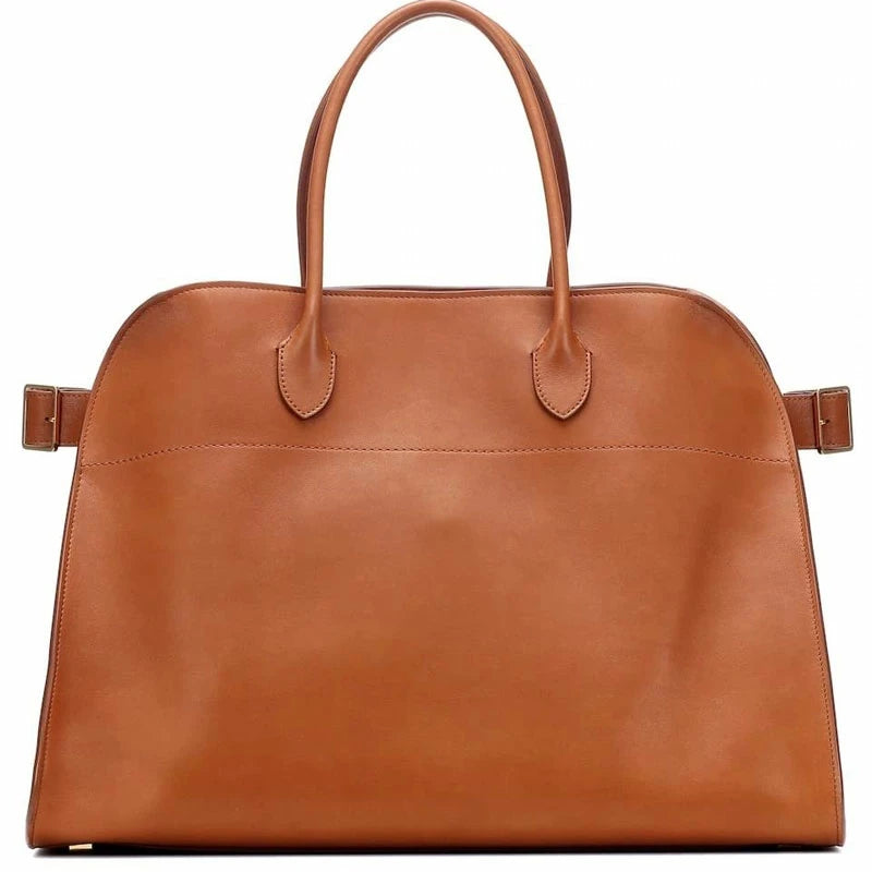 Leather Oversized Top Handle Bag