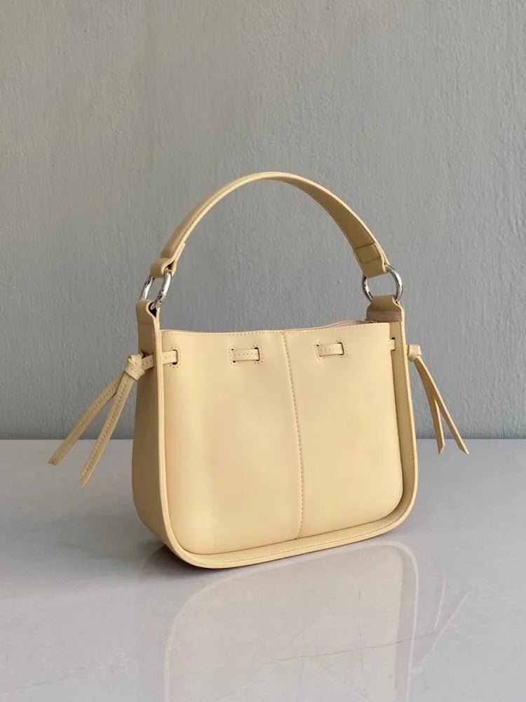 Leather Buckle Shoulder Bag