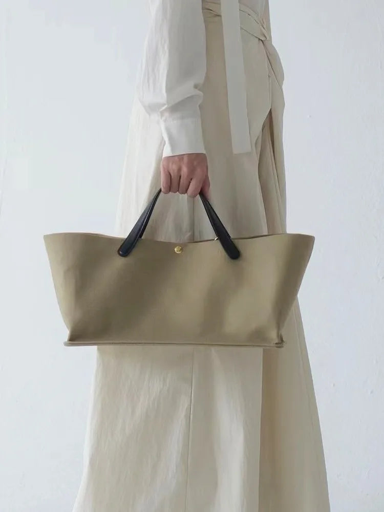 Leather Large Capacity Tote Bag