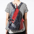 Colorblock Leather Backpack