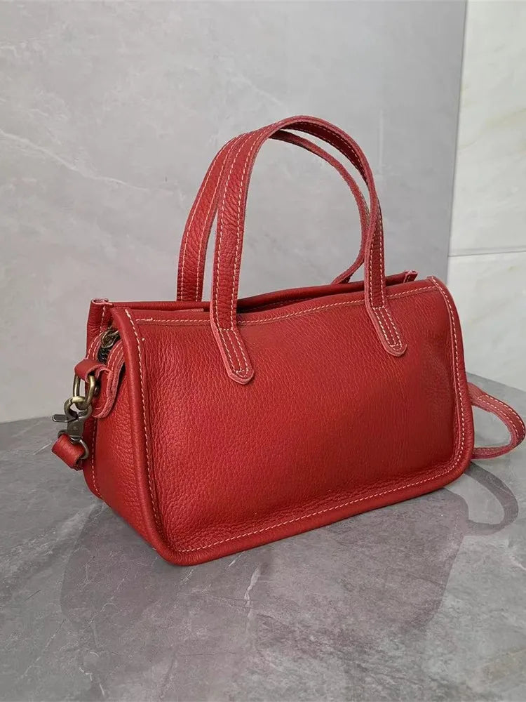 Leather Zip Shoulder Bag