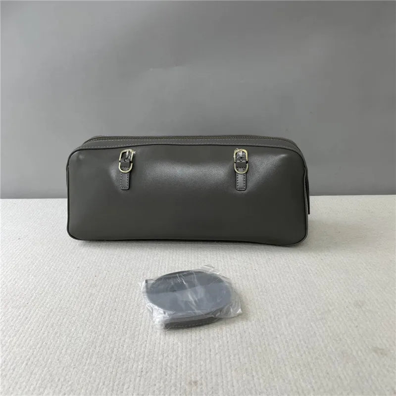 Leather Zip Shoulder Bag