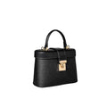 Leather Top Handle Flap Bag