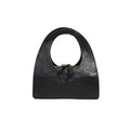 Leather Cutout Handle Hobo Bag