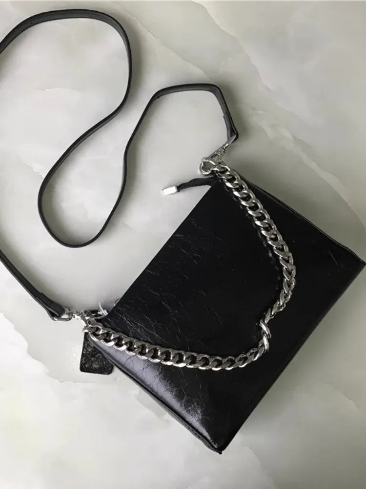 Leather Chain Shoulder Bag
