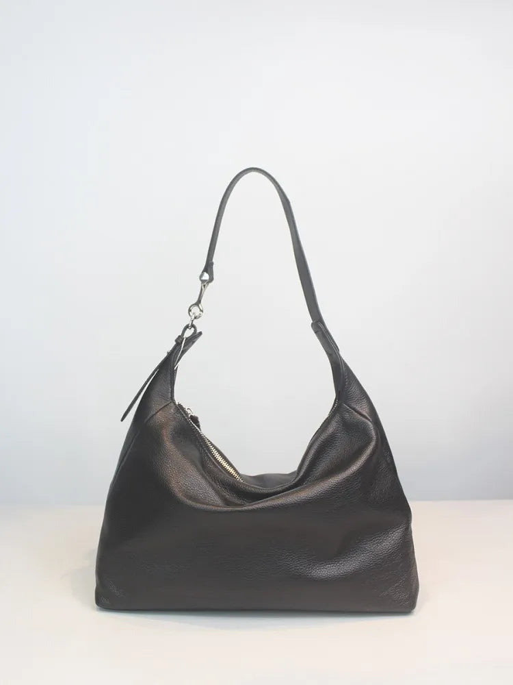 Metallic Leather Shoulder Bag