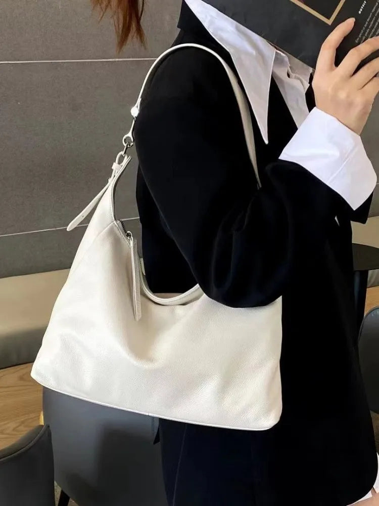 Metallic Leather Shoulder Bag