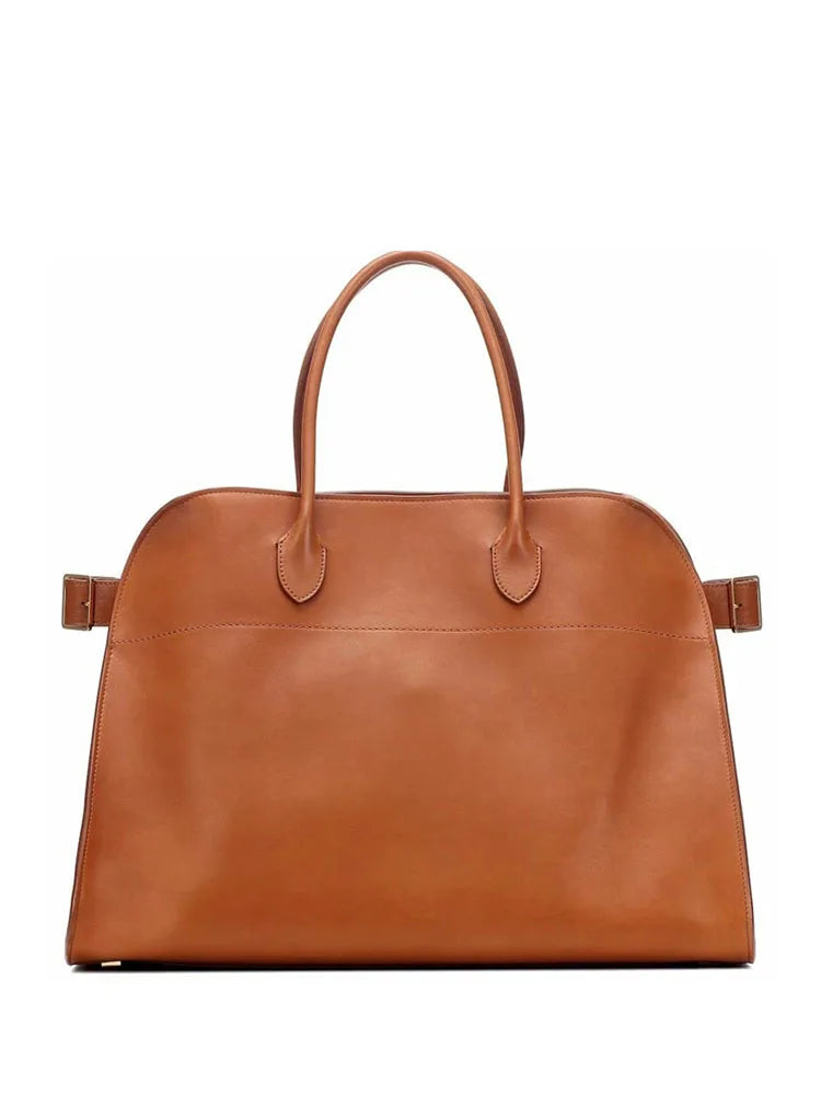 Leather Oversized Top Handle Bag