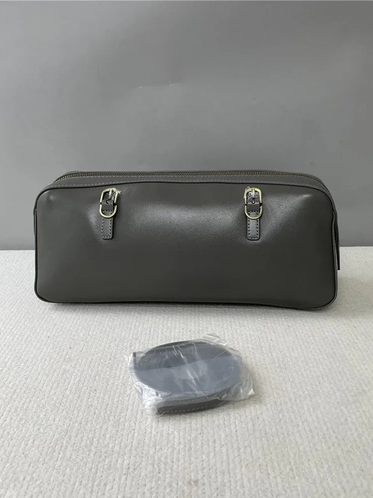 Leather Zip Shoulder Bag