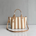 Striped Canvas Tote Bag