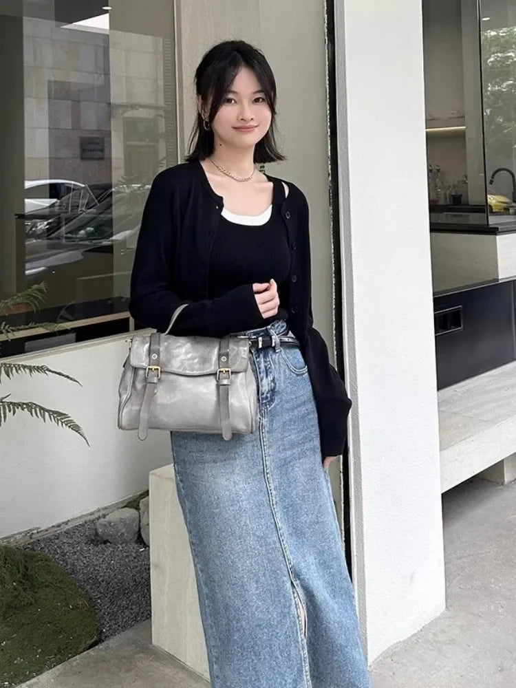 Vintage Leather Satchel Bag