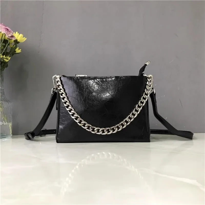 Leather Chain Shoulder Bag