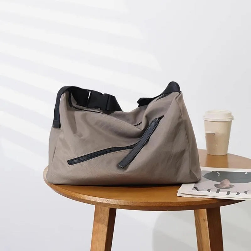 Oversized Nylon Shoulder Bag