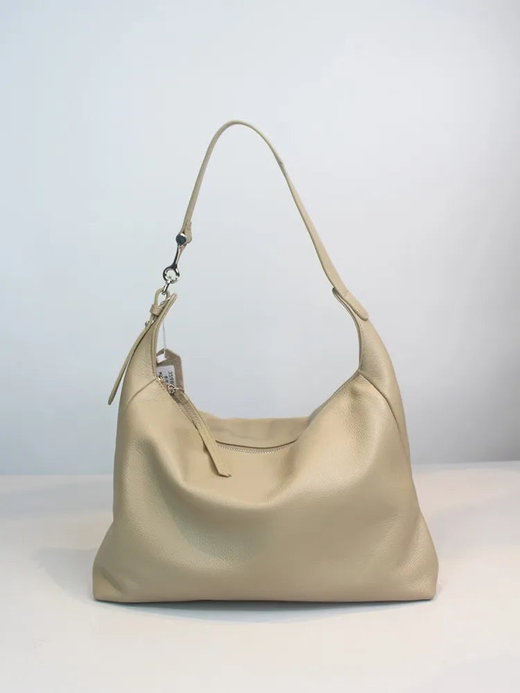 Metallic Leather Shoulder Bag