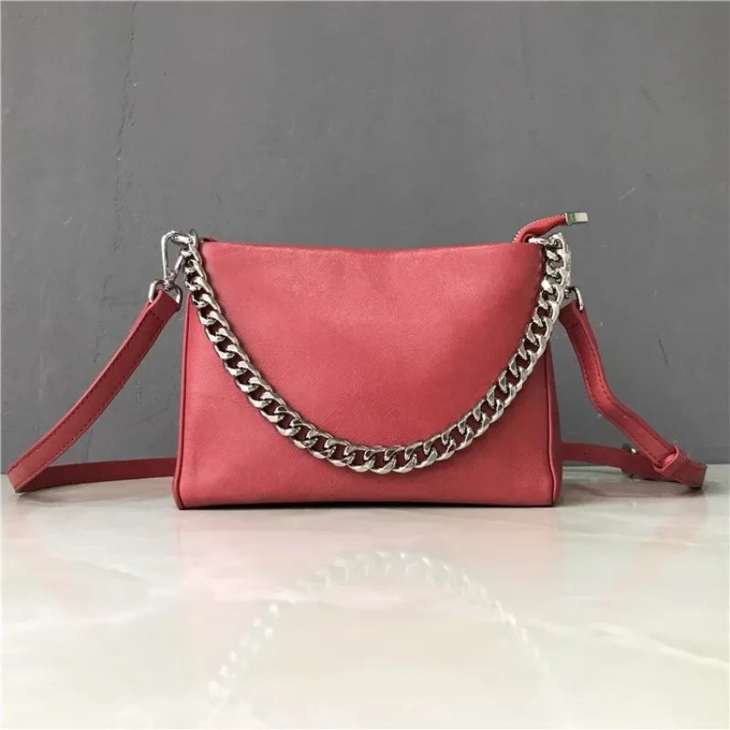 Leather Chain Shoulder Bag