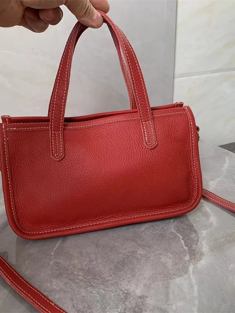 Leather Zip Shoulder Bag